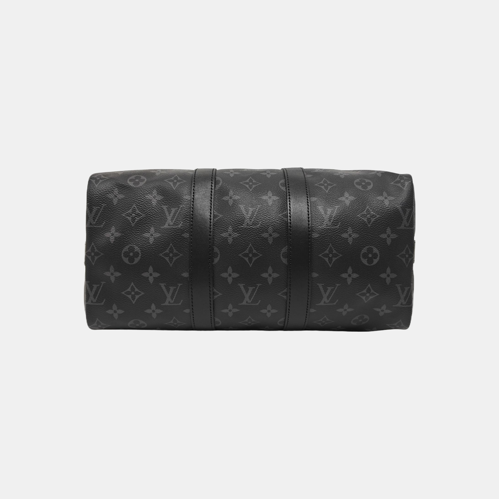 KEEPALL 35 Monogram Coated Canvas Black
