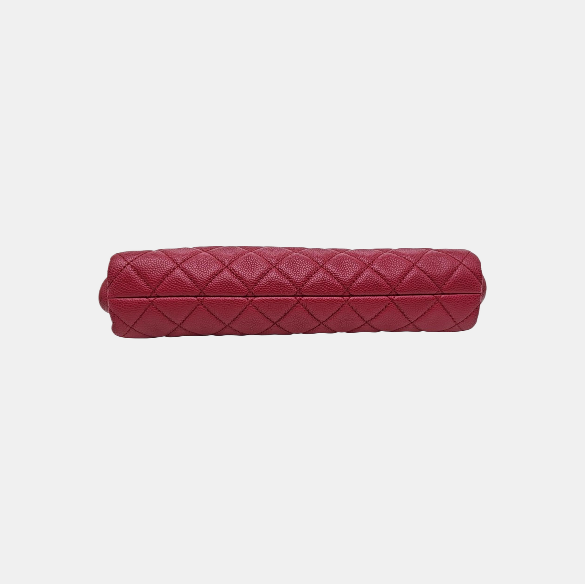 Quilted Leather Clutch Red