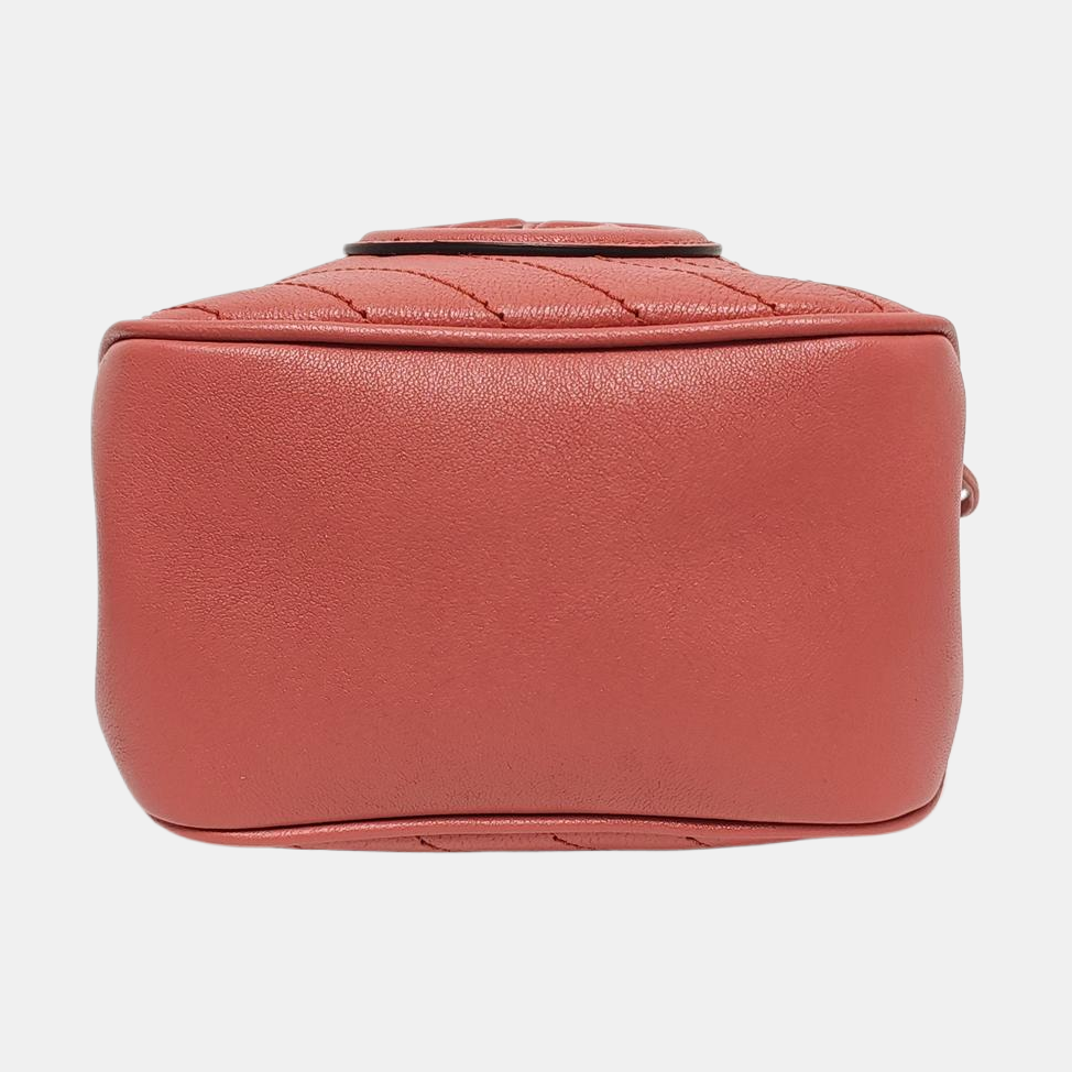 Authenticated pre-owned  Blondie Mini Quilted Calfskin Red - Bucket Bag at Looply