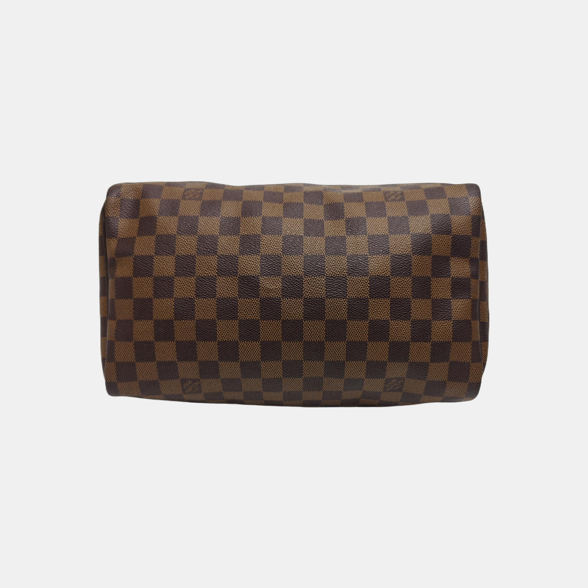 SPEEDY 30 Damier Ebene Coated Canvas Brown