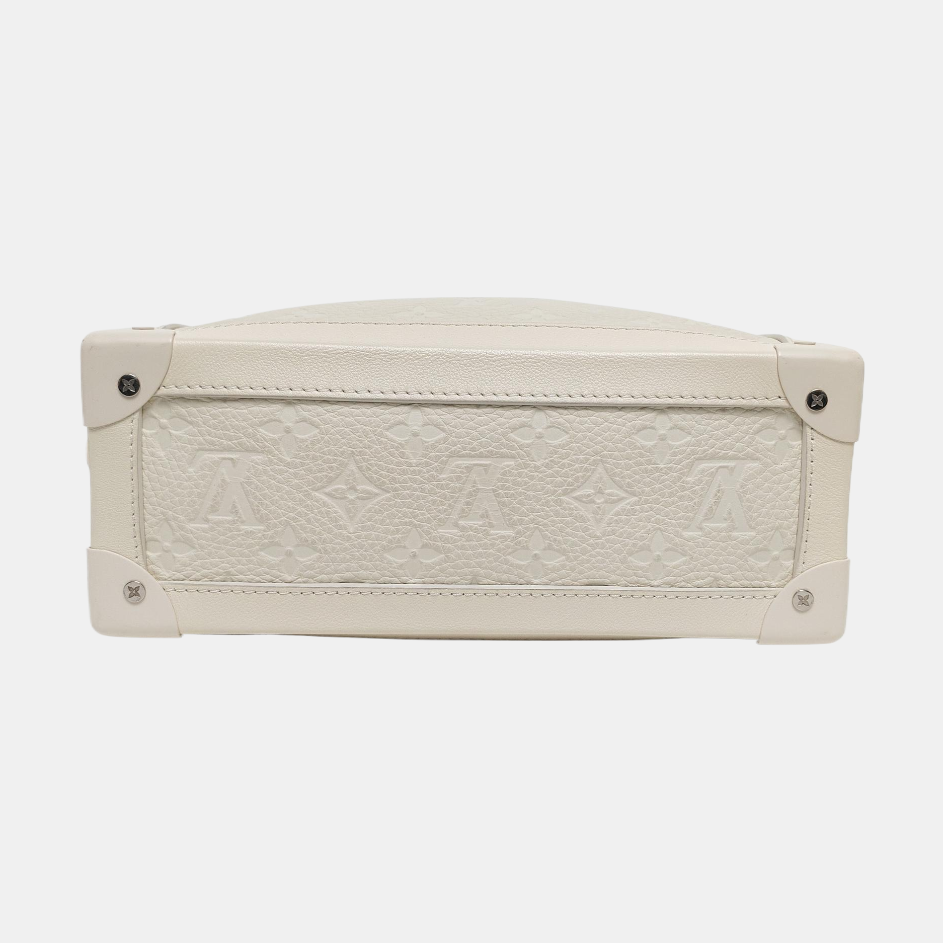 SOFT TRUNK Monogram Calfskin White