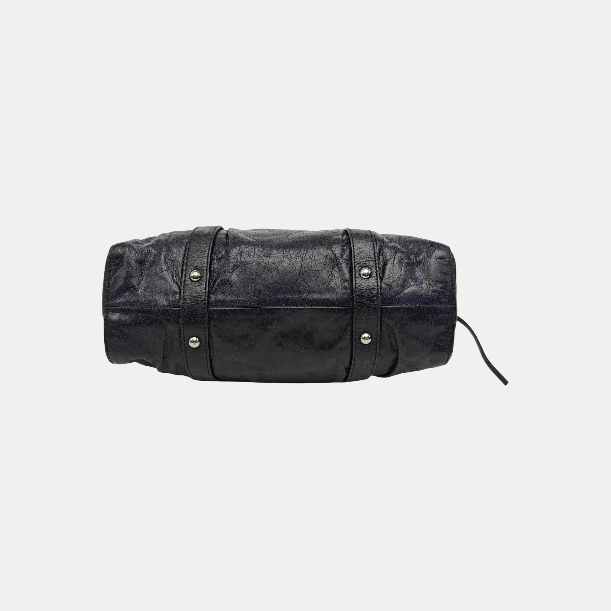 Calfskin Shoulder Bag Blue