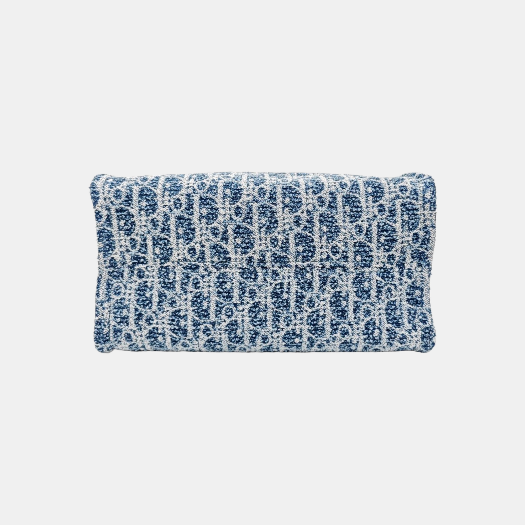 Oblique Canvas Tote Bag Blue
