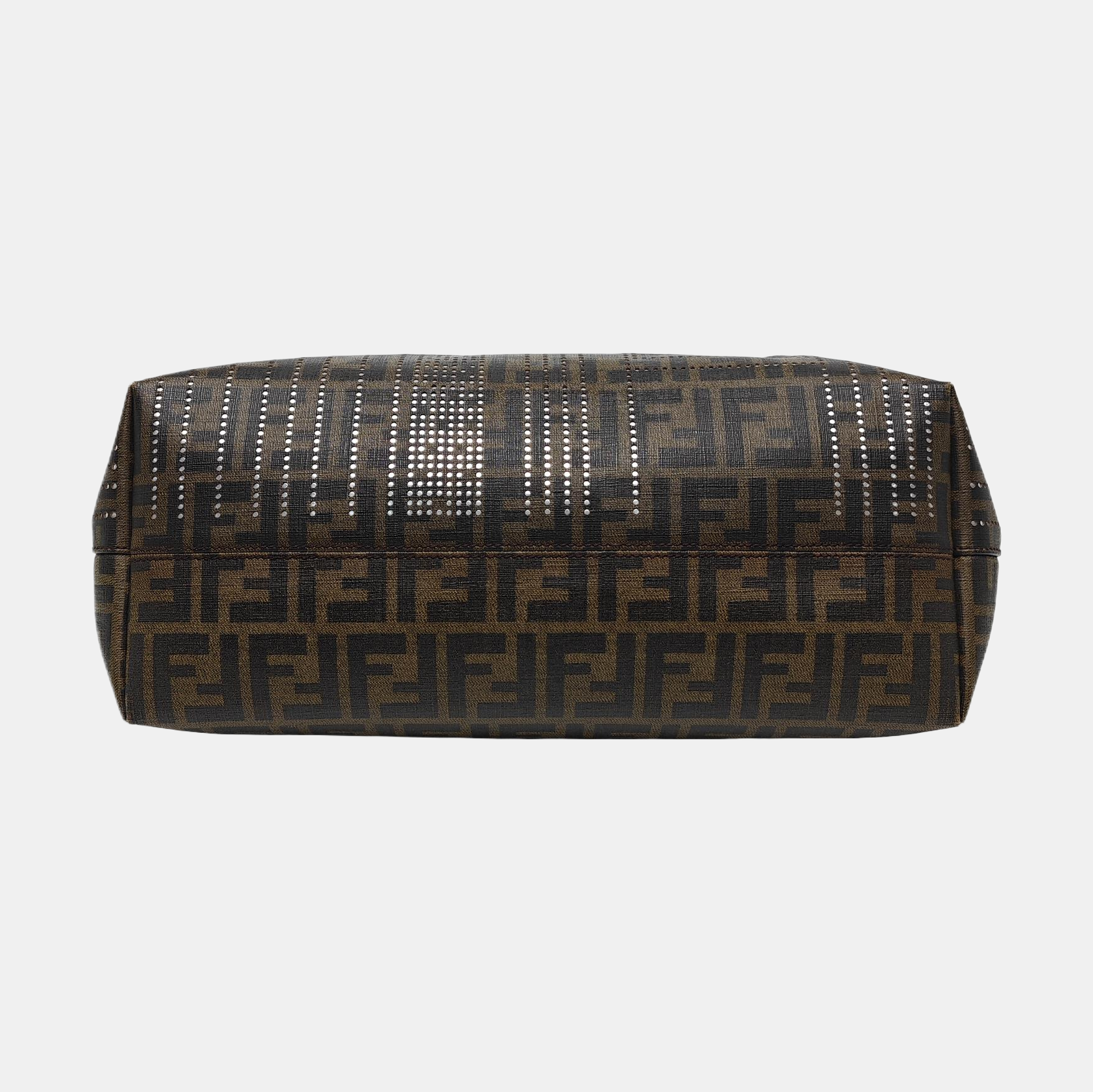 Coated Canvas Tote Bag Brown