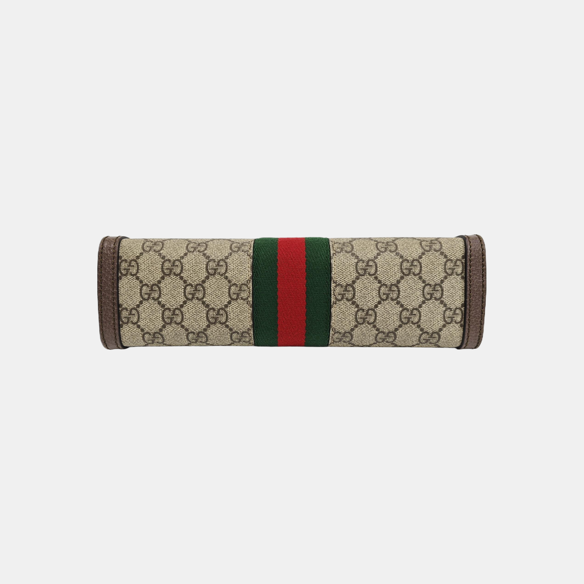 Ophidia Small Monogram Coated Canvas Beige
