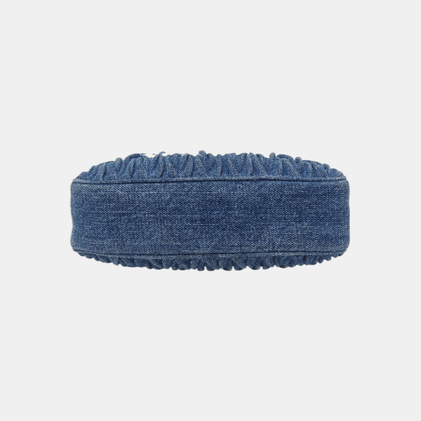 Quilted Denim Shoulder Bag Blue