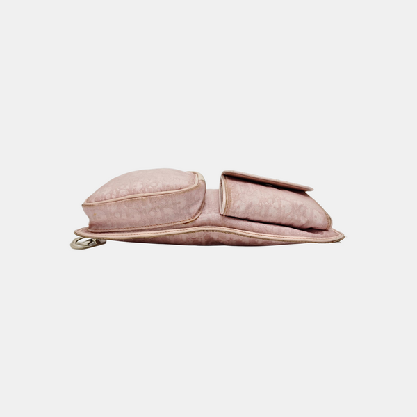 Oblique Canvas Belt Bag Pink