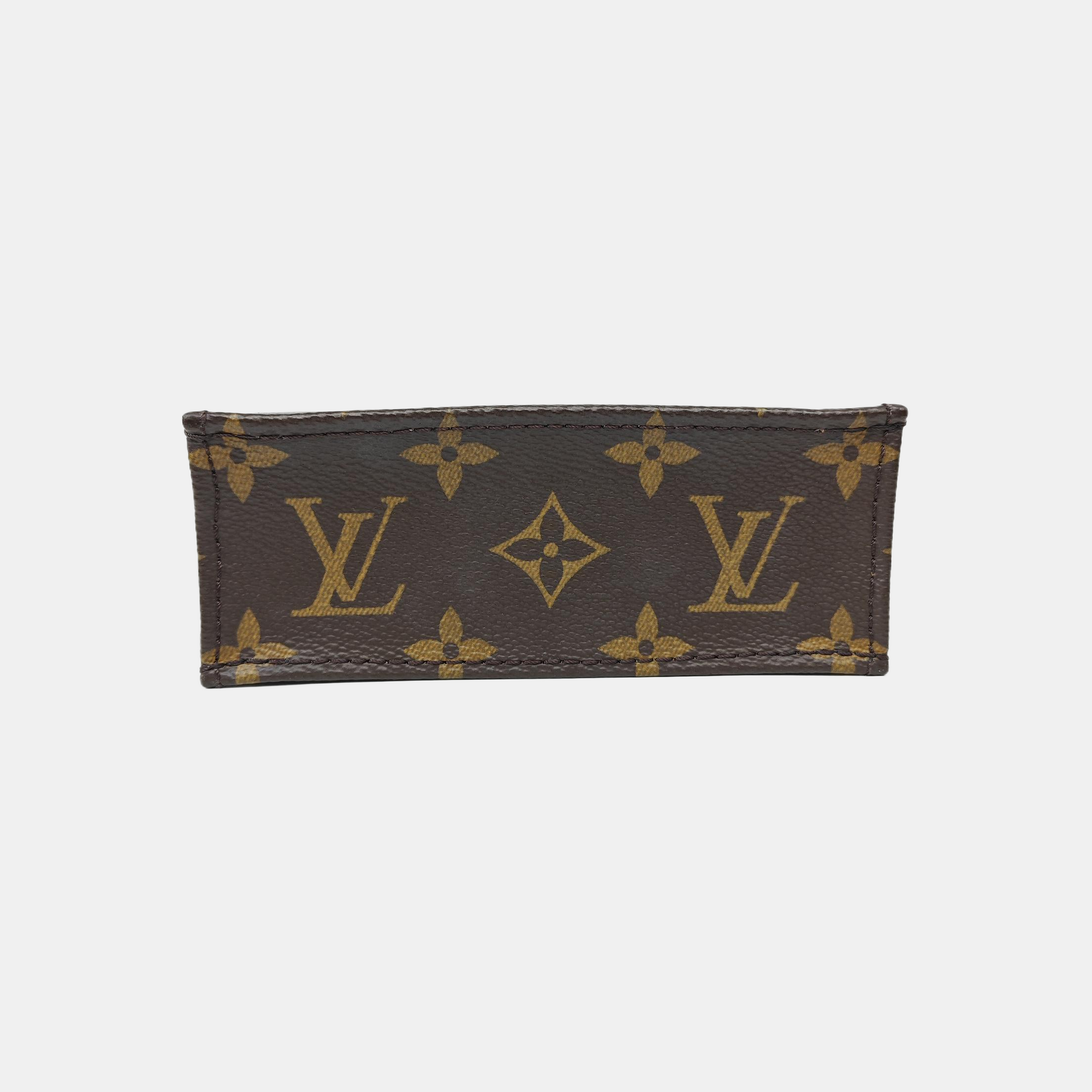 SAC PLAT Mini Monogram Coated Canvas Brown