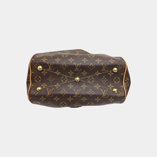 Monogram Coated Canvas Shoulder Bag Brown