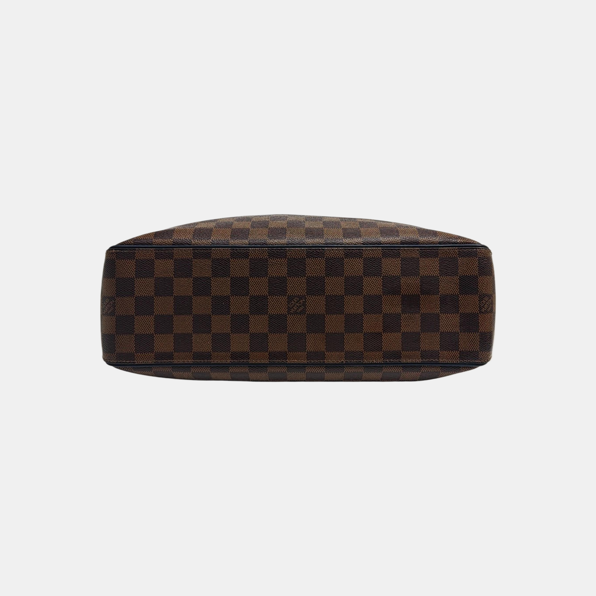 Damier Ebene Coated Canvas Tote Bag Brown