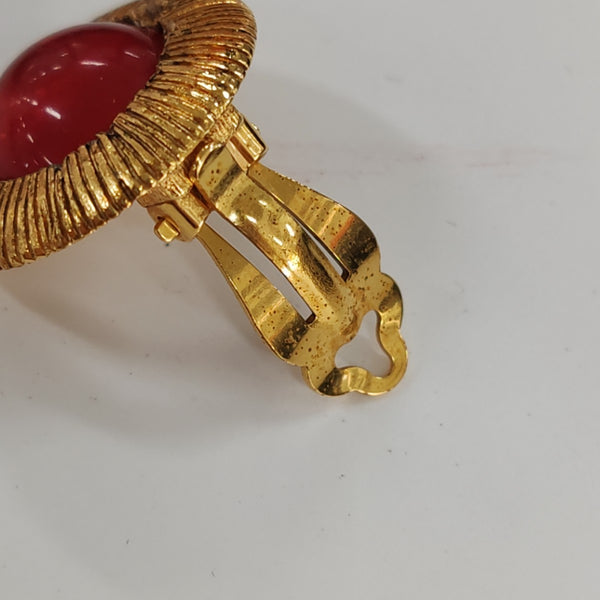 Metal Gold Clip On Earrings