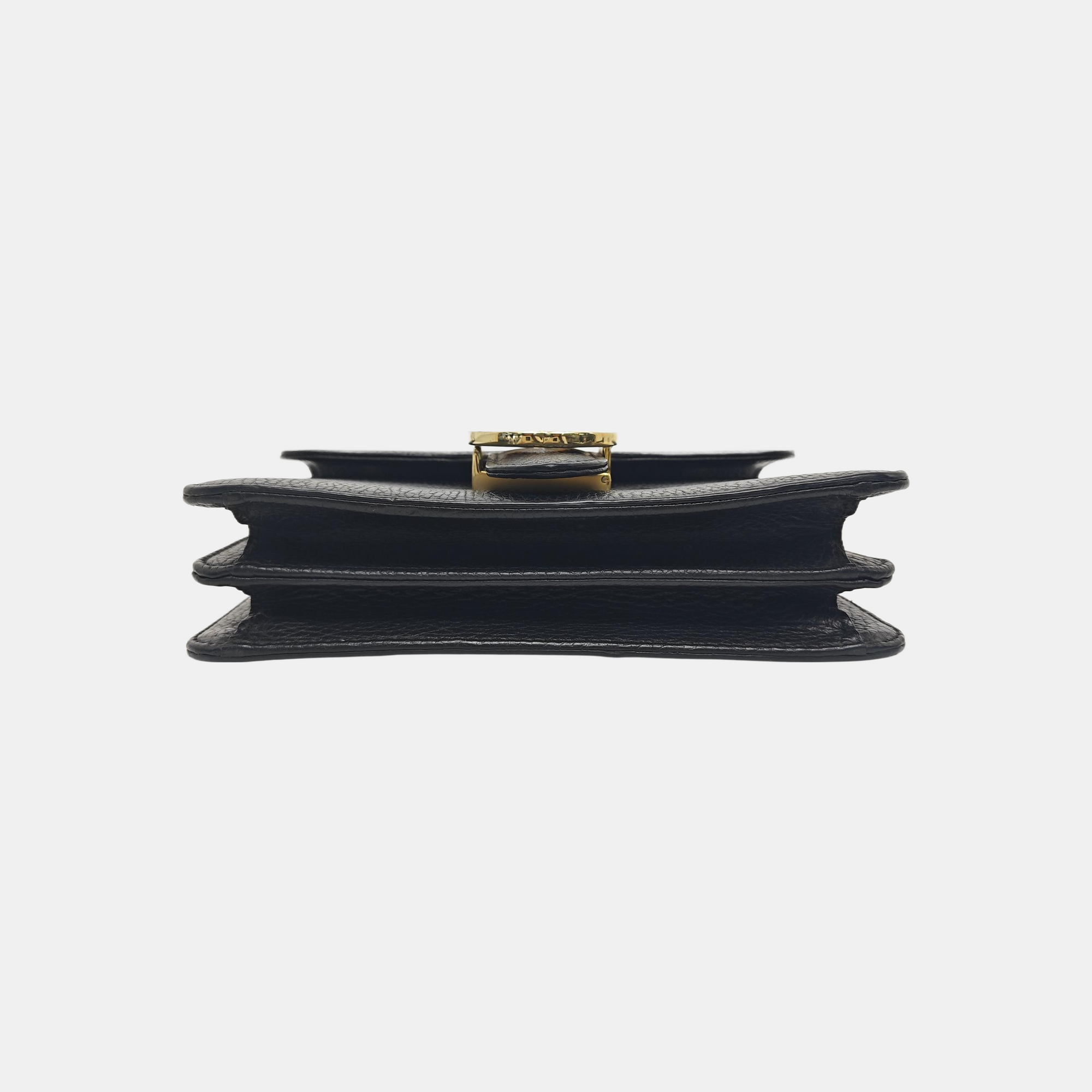 Interlocking G Small Calfskin Black