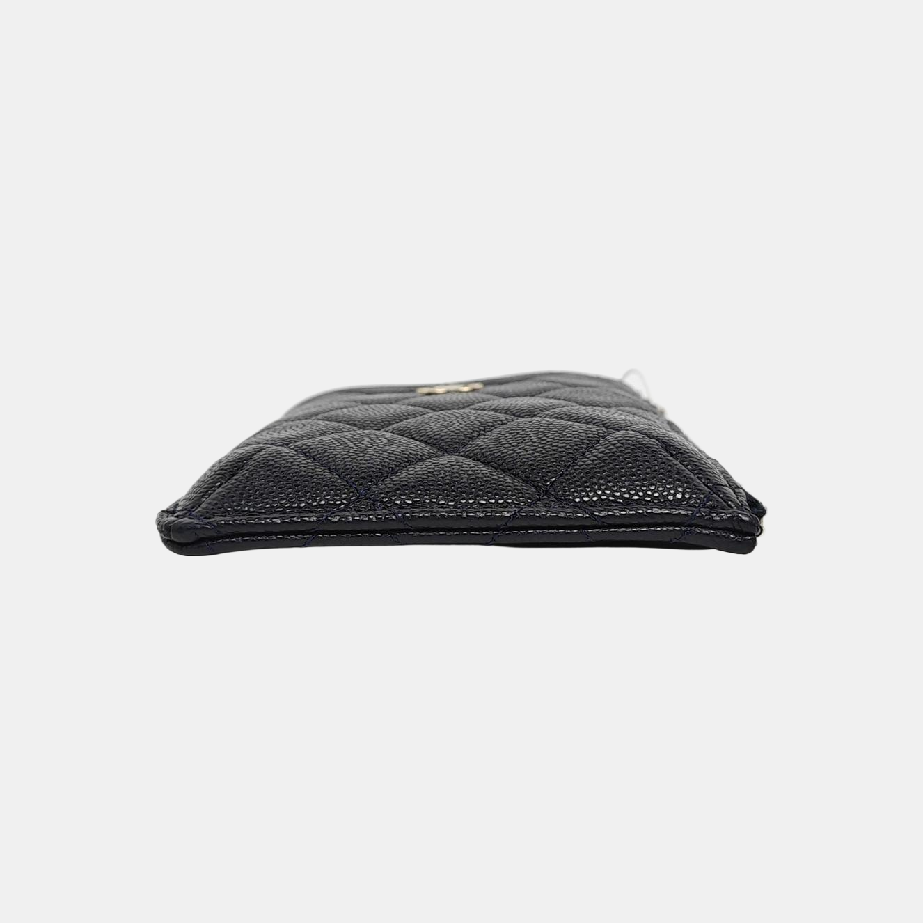 Quilted Grained Calfskin Wallet Blue