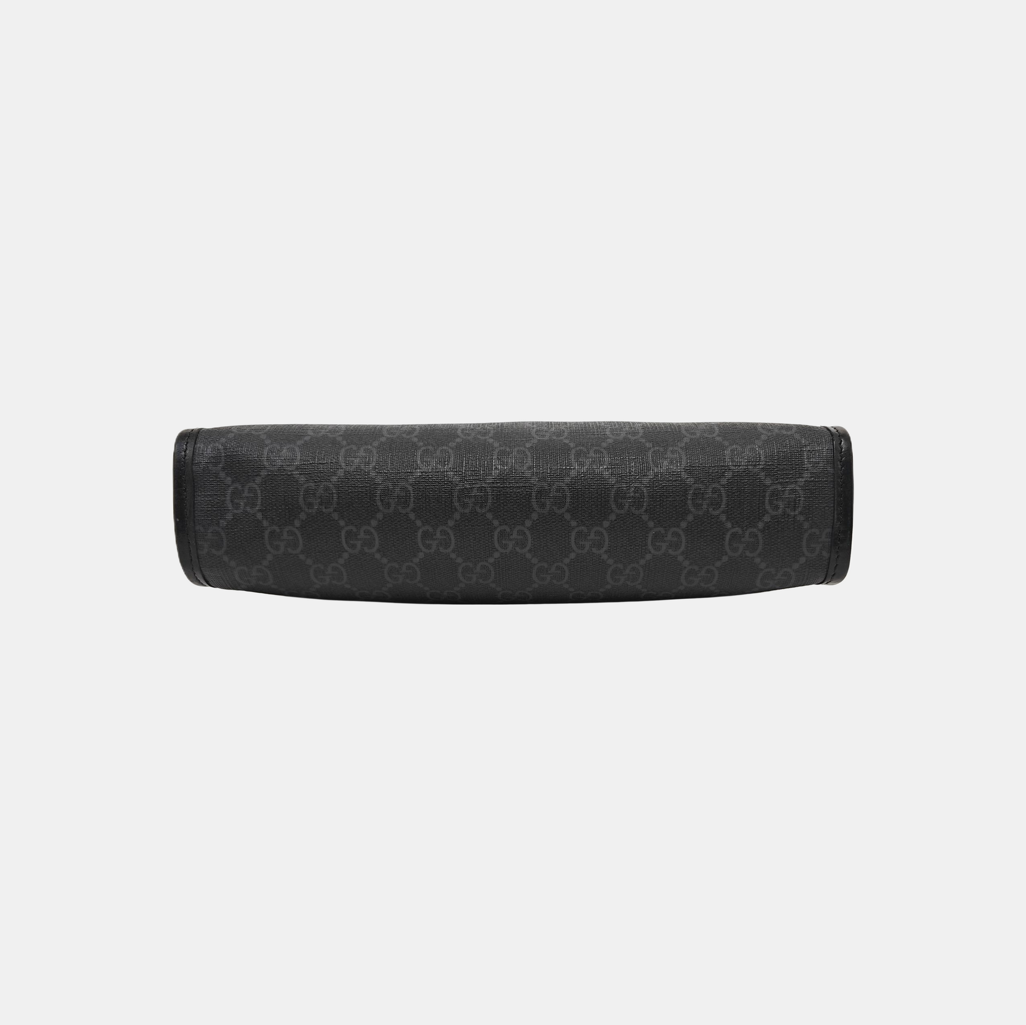 Coated Canvas Clutch Black