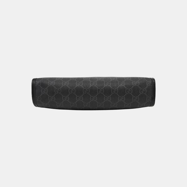 Coated Canvas Clutch Black