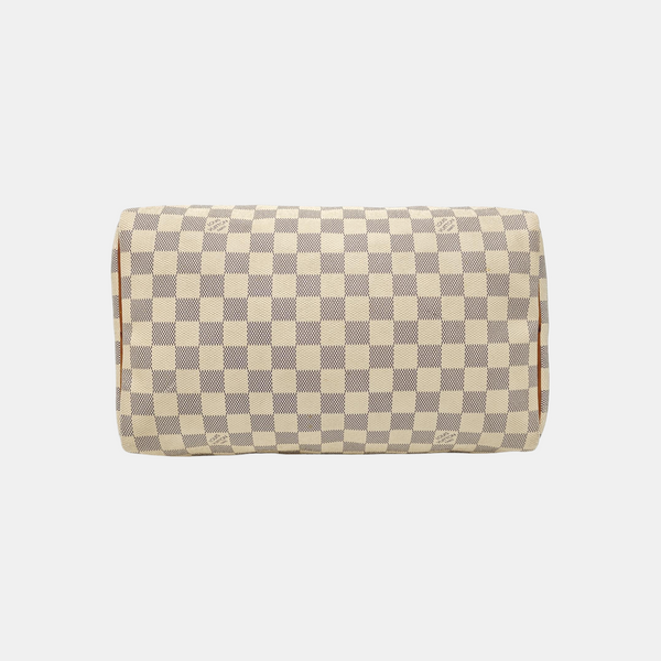 SPEEDY 30 Damier Azur Coated Canvas White