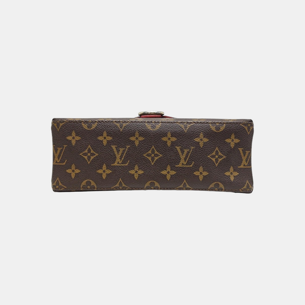 SAINT MICHEL Monogram Coated Canvas Brown