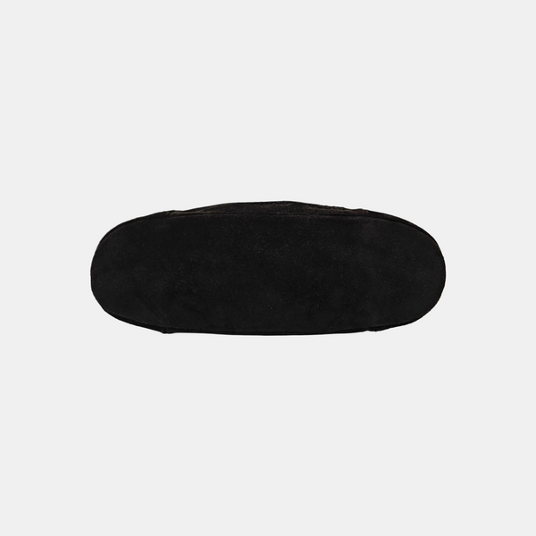 Suede Top Handle Bag Black
