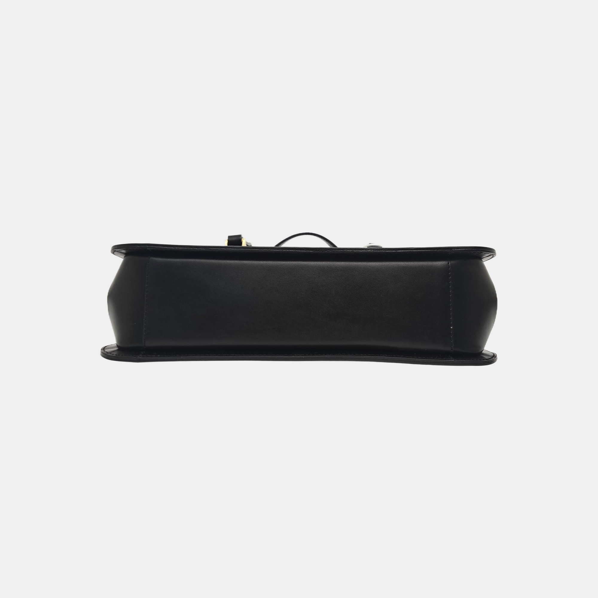 Calfskin Top Handle Bag Black