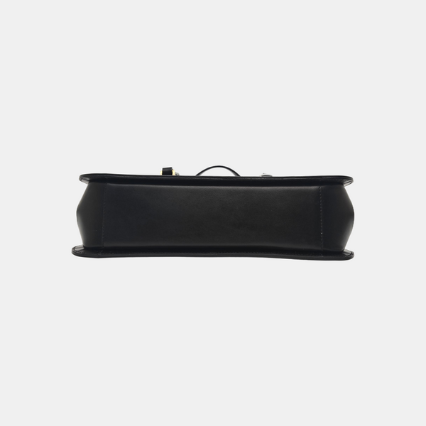 Calfskin Top Handle Bag Black