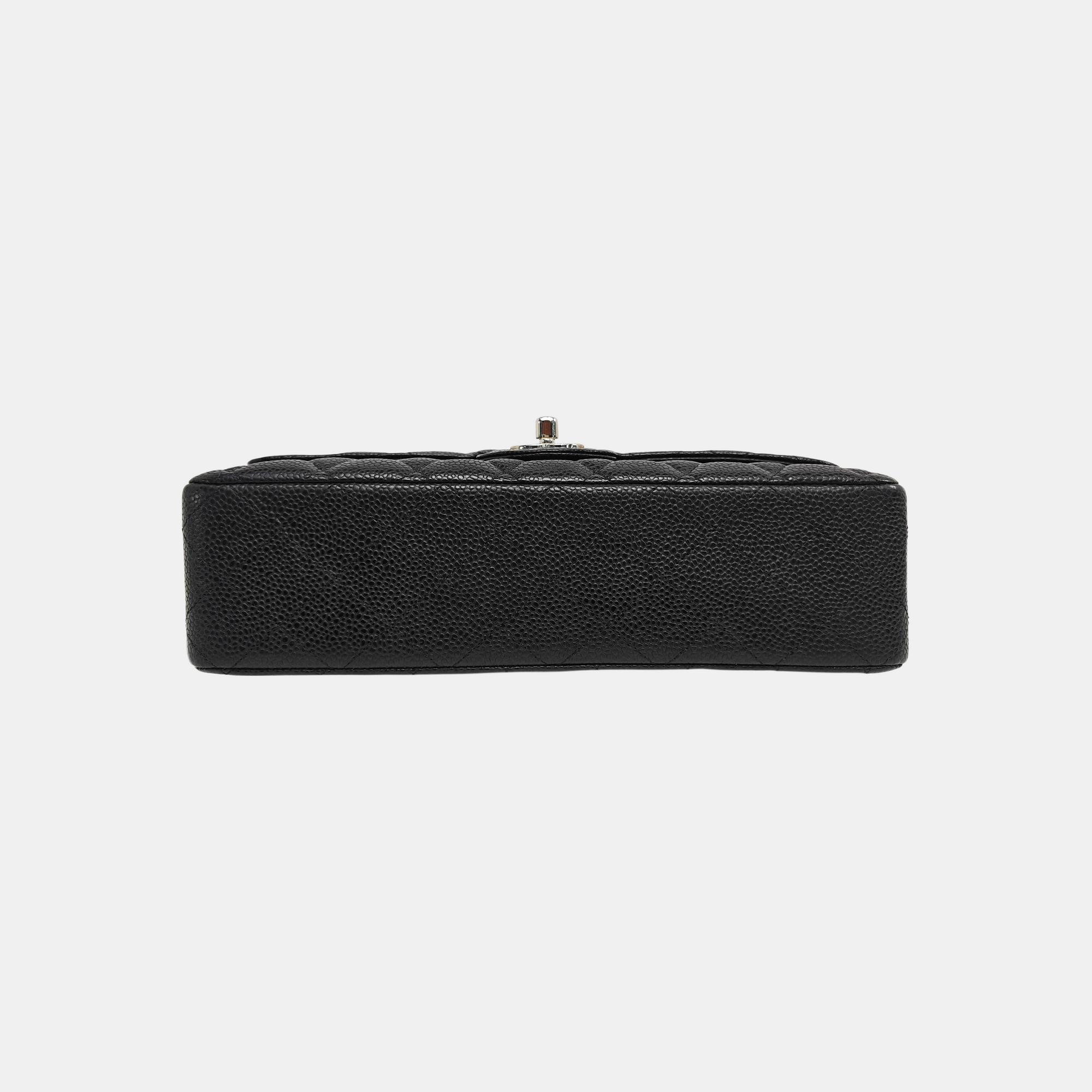 CLASSIC FLAP Small Quilted Grained Calfskin Black