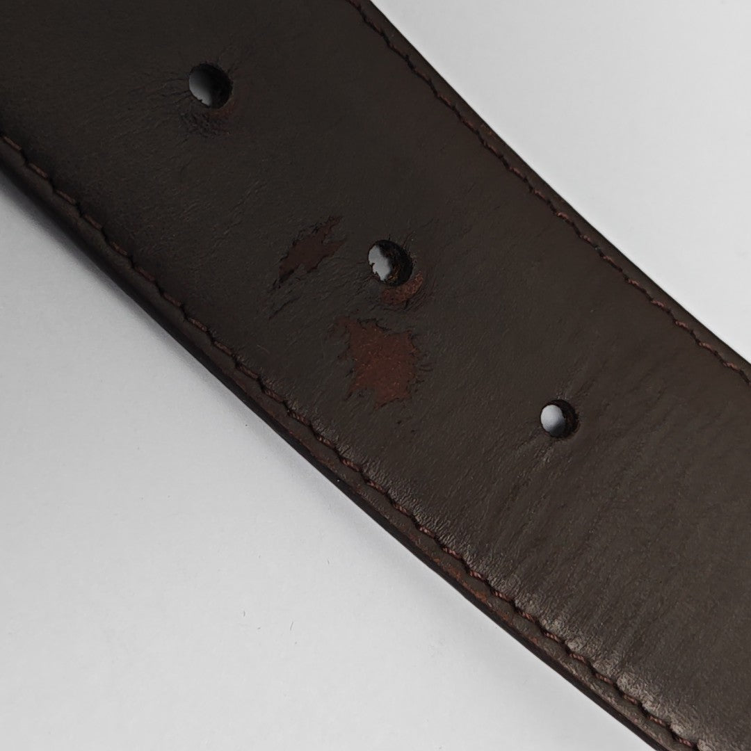 Coated Canvas Belt Brown