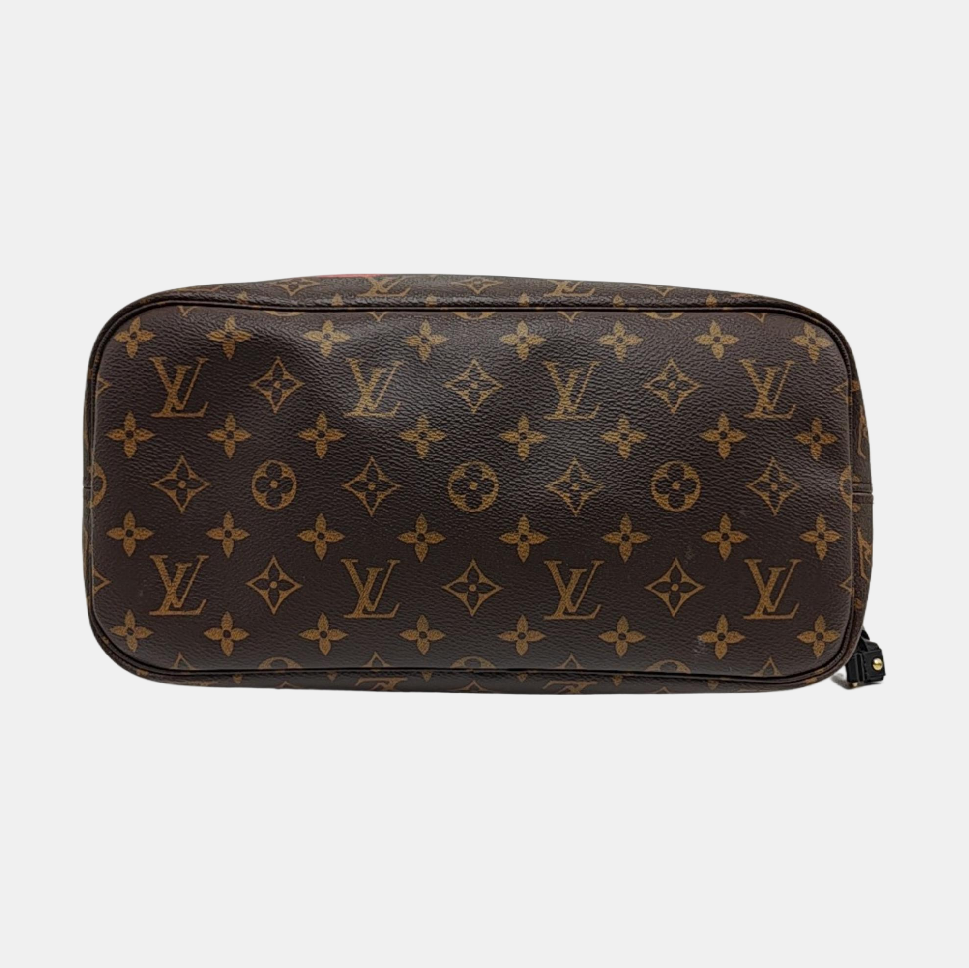 NEVERFULL MM Monogram Coated Canvas Brown