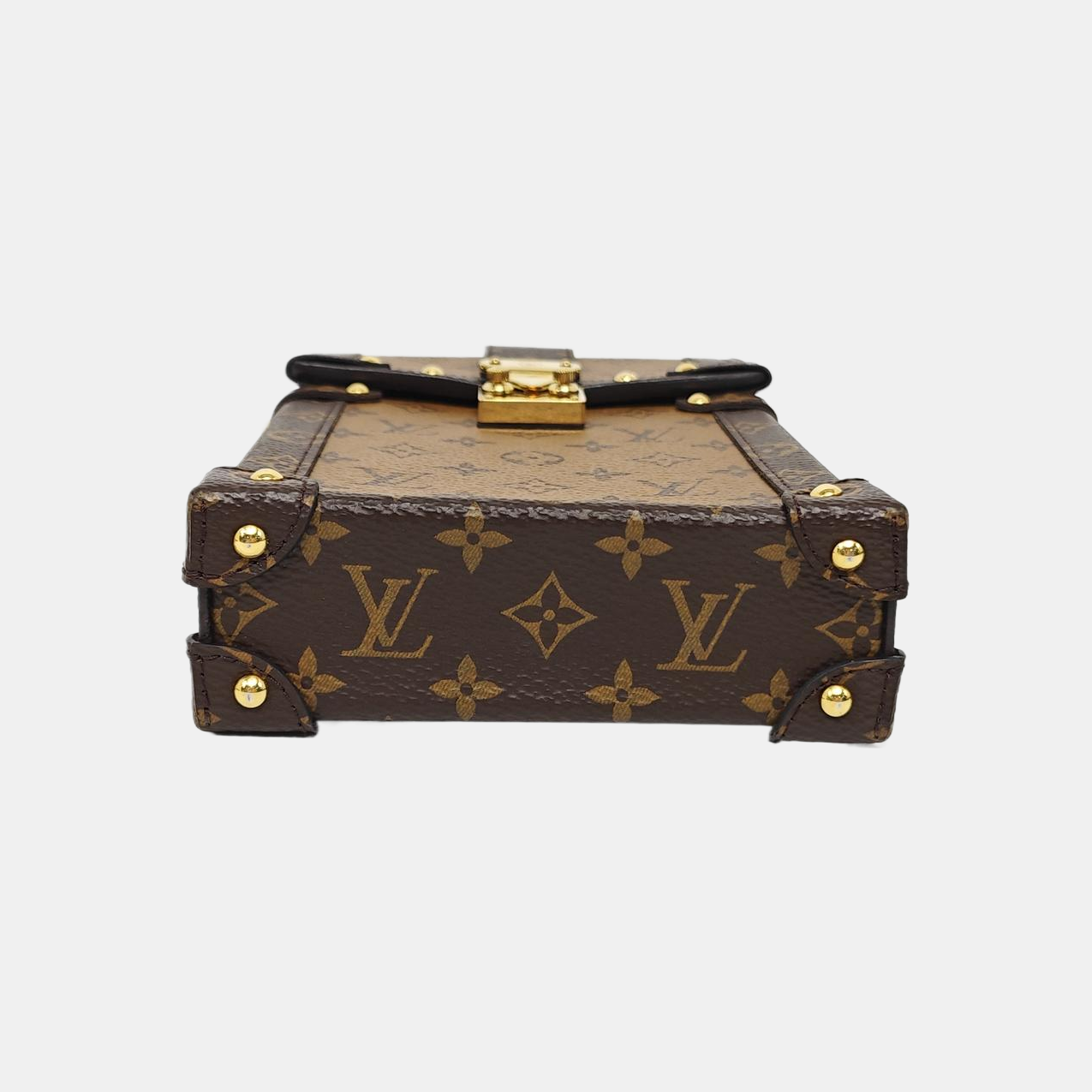 TRUNK Monogram Coated Canvas Brown