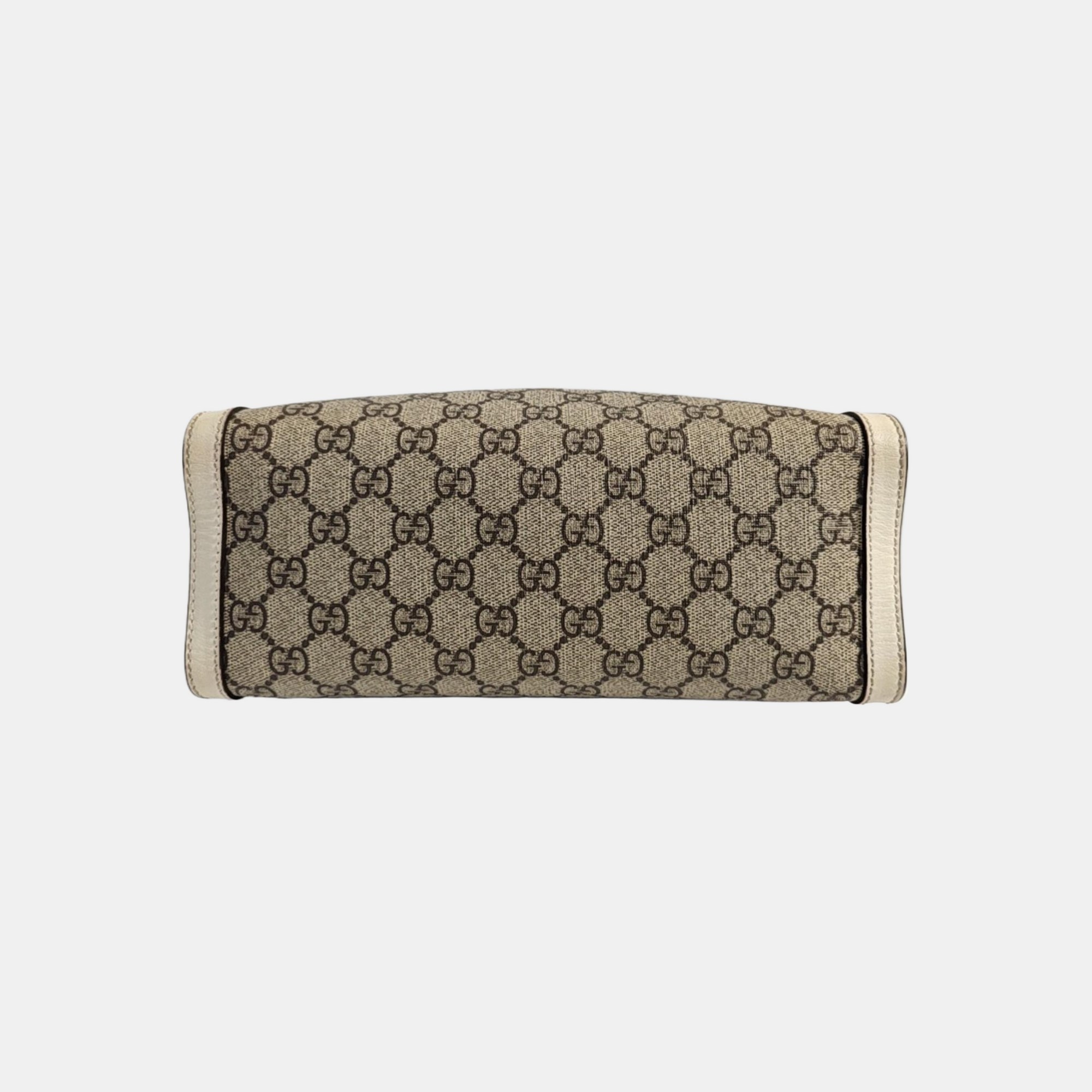 Padlock Small Monogram Coated Canvas Beige