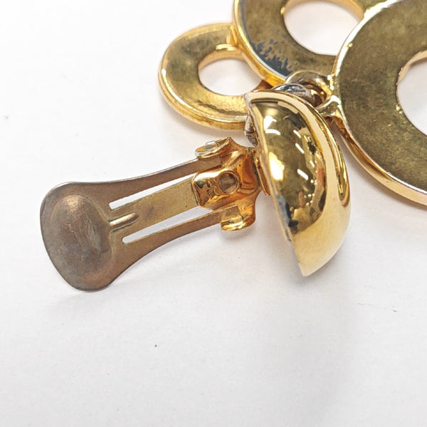 Metal Gold Clip On Earrings