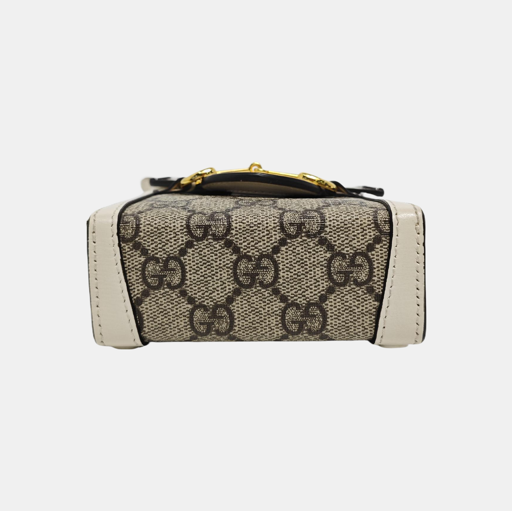 Authenticated pre-owned  Horsebit 1955 Mini Coated Canvas Beige - Crossbody Bag at Looply