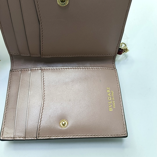 SERPENTI FOREVER Calfskin Red Card Holder