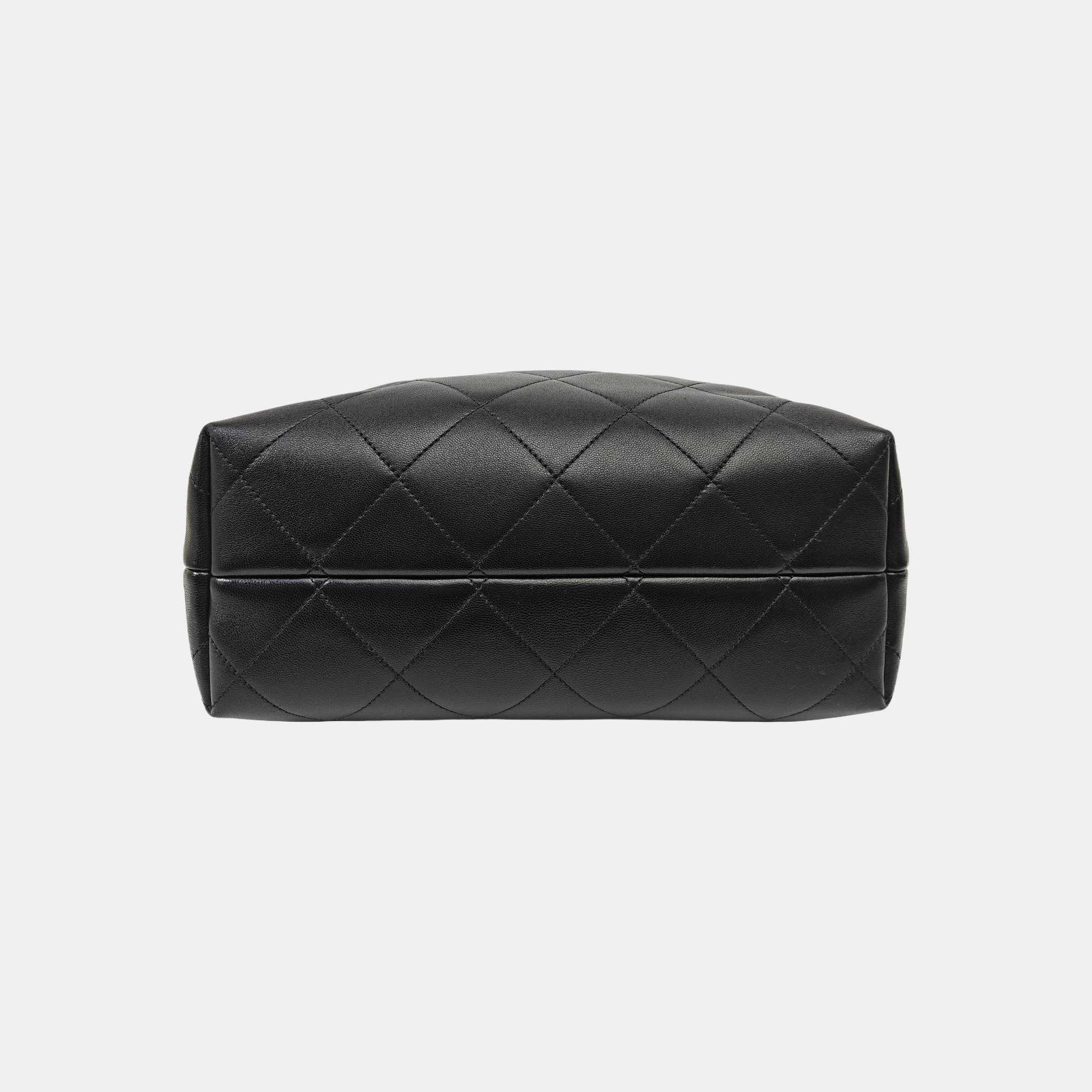 Quilted Suede Shoulder Bag Beige