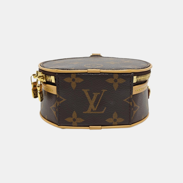 BOITE CHAPEAU Mini Monogram Coated Canvas Brown