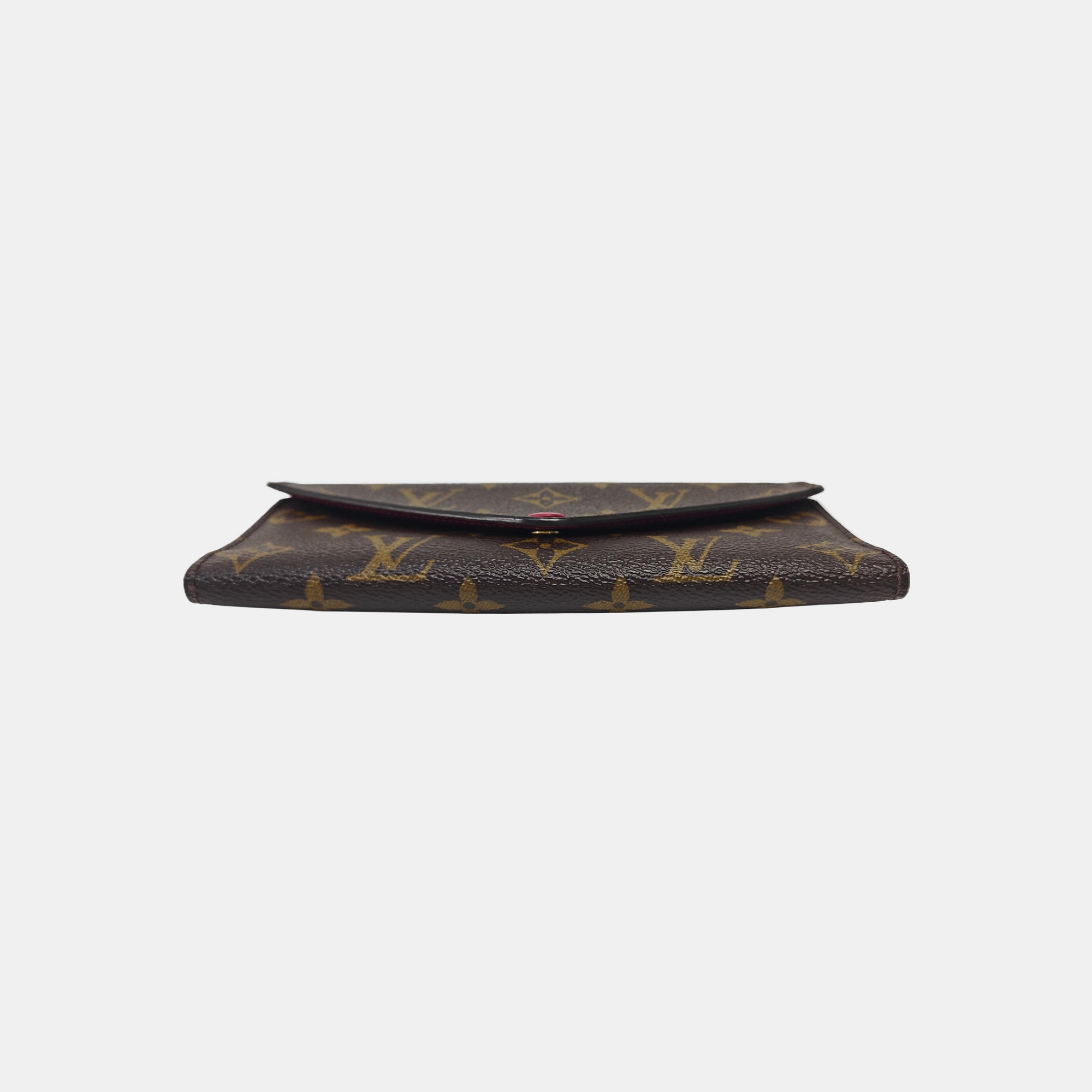 JOSÉPHINE Monogram Coated Canvas Brown Wallet