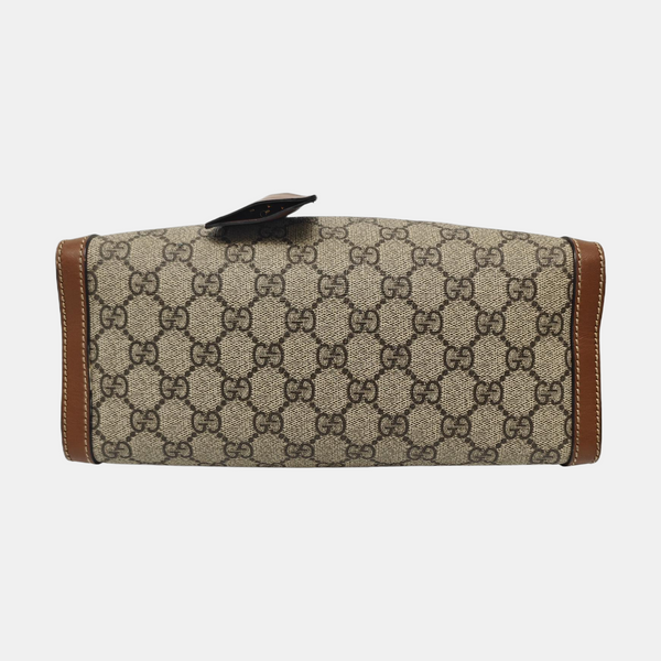 Padlock Small Monogram Coated Canvas Beige