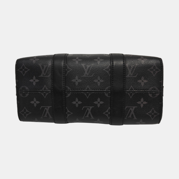 KEEPALL Monogram Coated Canvas Black