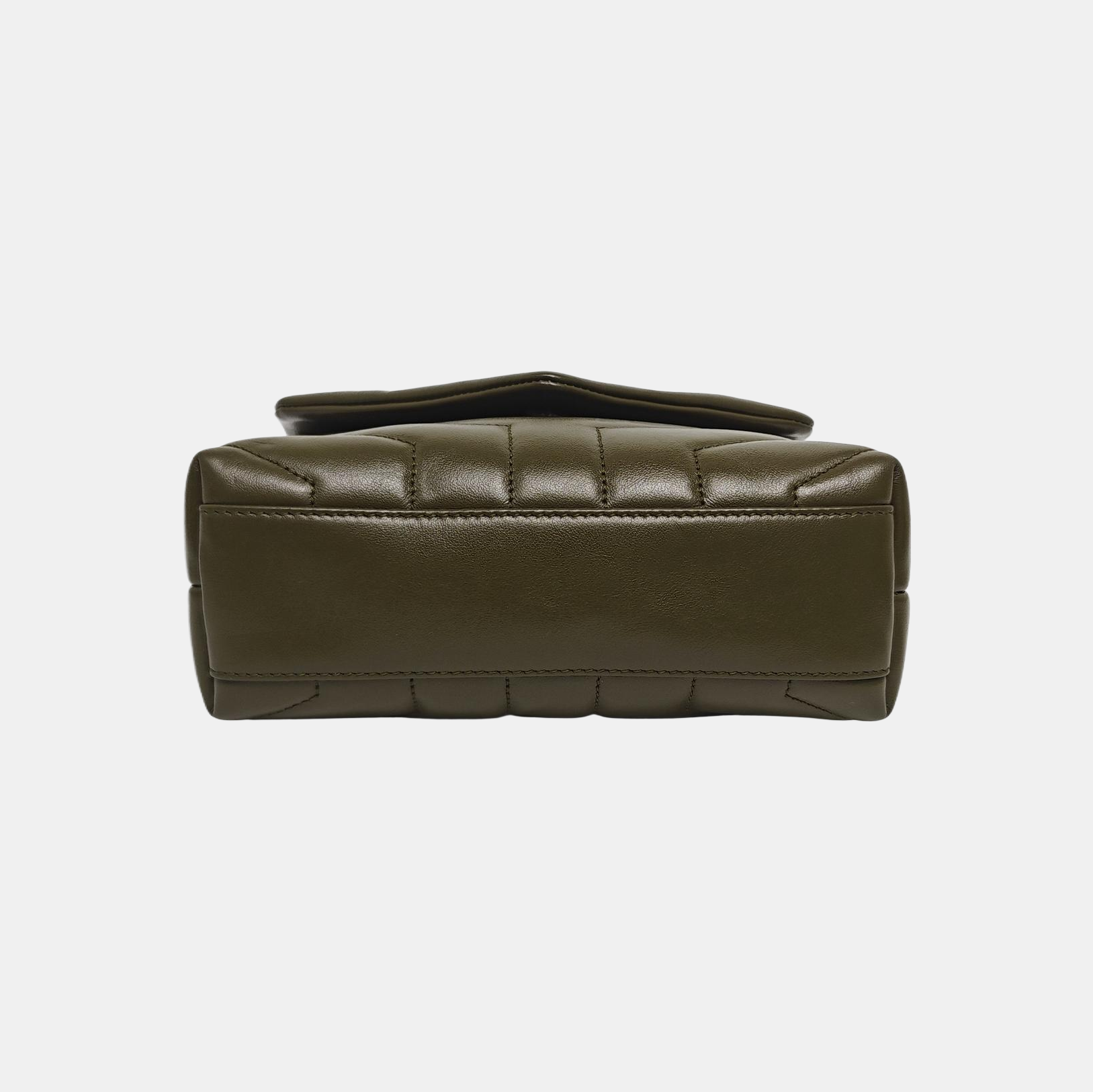 LOULOU Extra Small Chevron, Quilted Calfskin Green