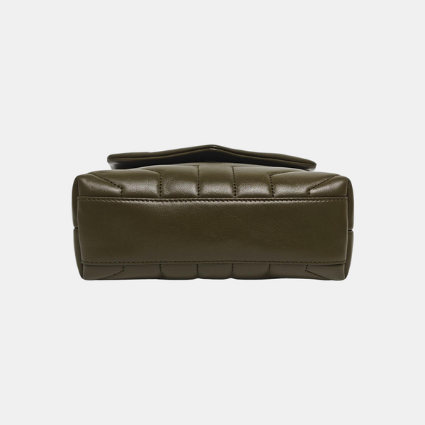 LOULOU Extra Small Chevron, Quilted Calfskin Green