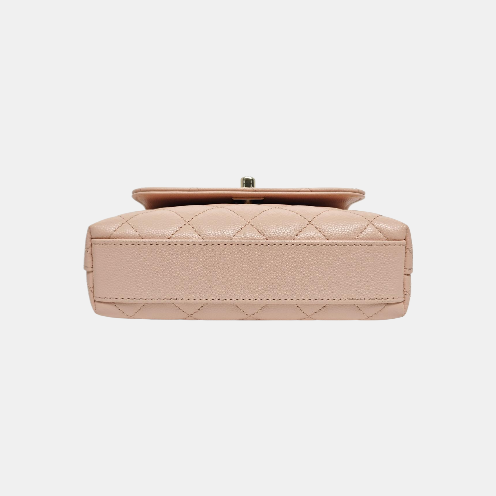 COCO HANDLE Mini Quilted Grained Calfskin Pink