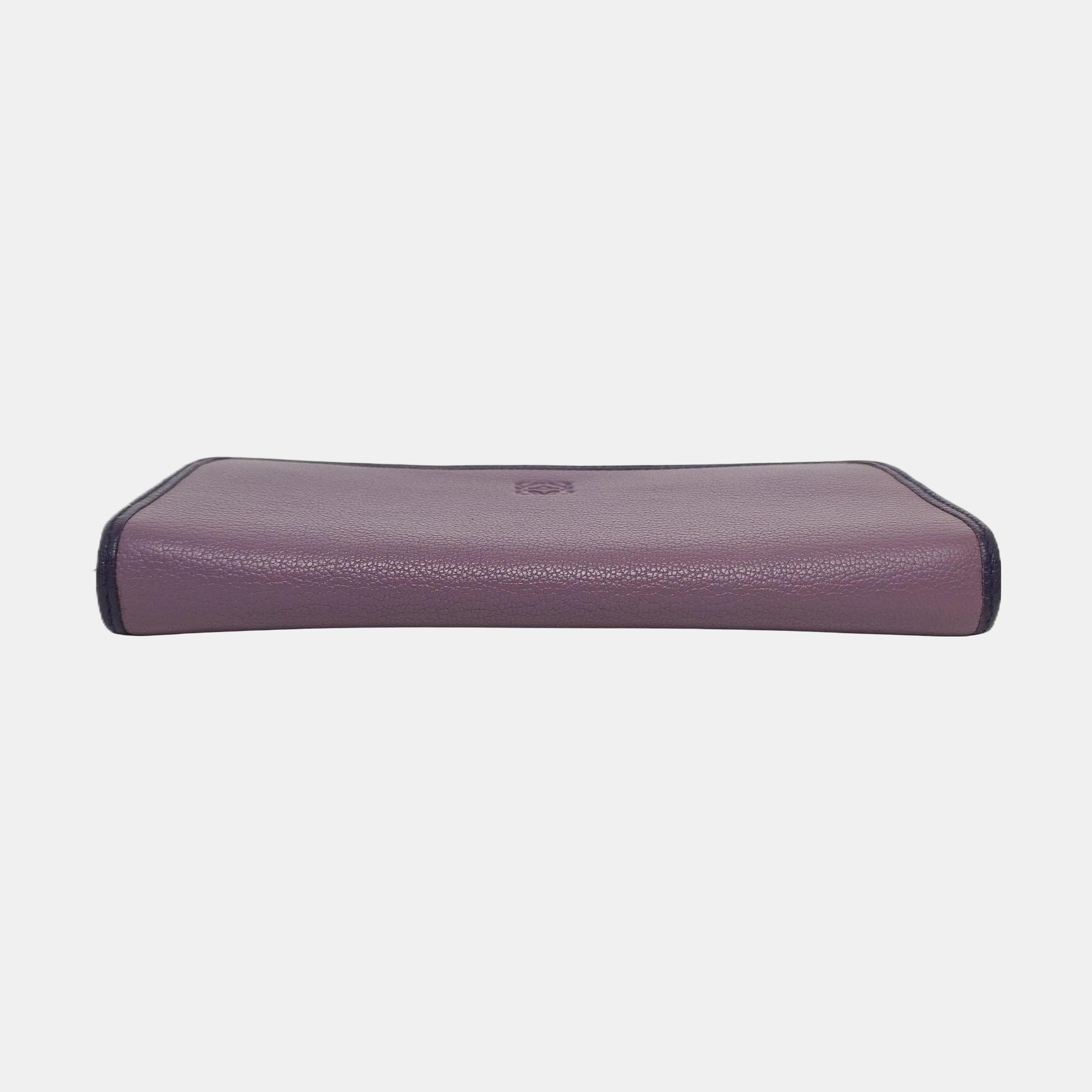 Rainbow Calfskin Purple Wallet