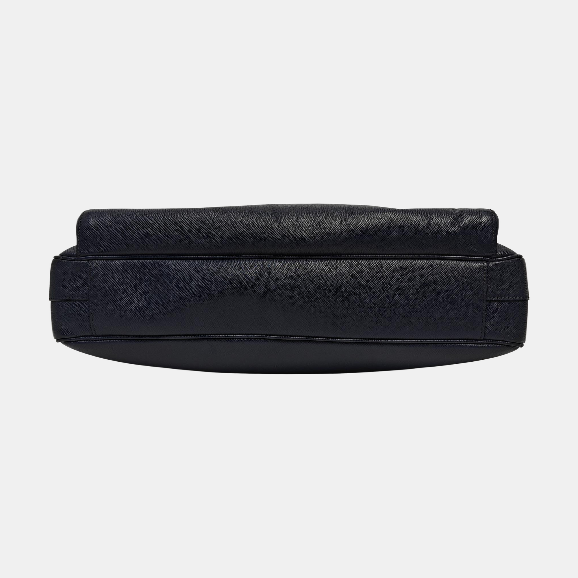 Calfskin Top Handle Bag Blue