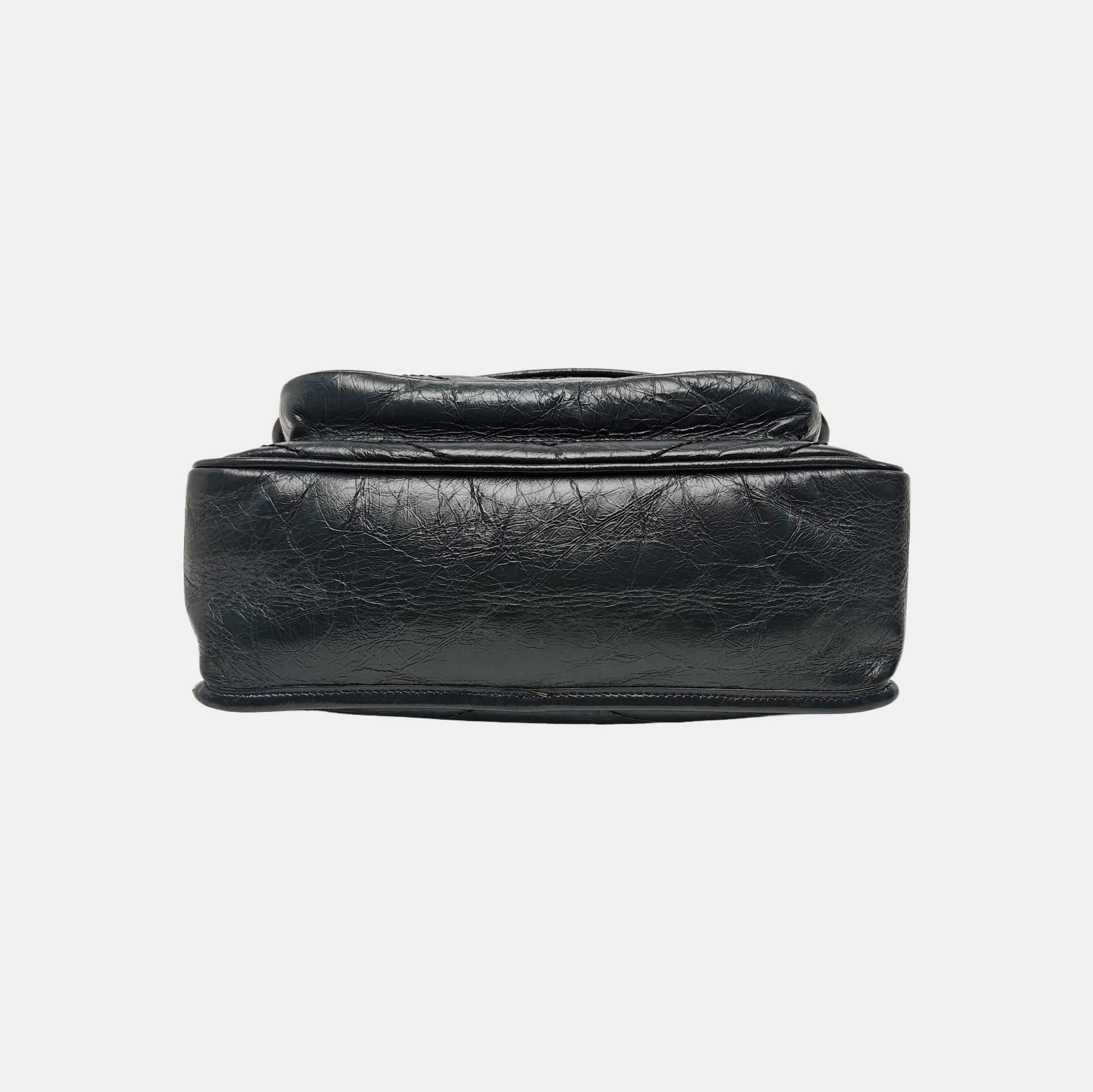 NIKI Medium Chevron Calfskin Green