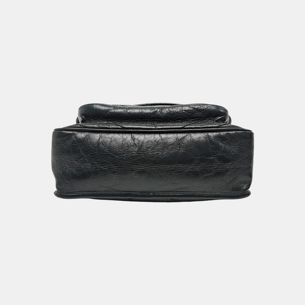 NIKI Medium Chevron Calfskin Green