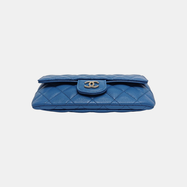 Quilted Grained Calfskin Blue