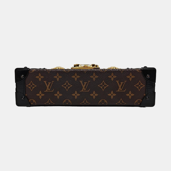 PETITE MALLE Monogram Coated Canvas Brown