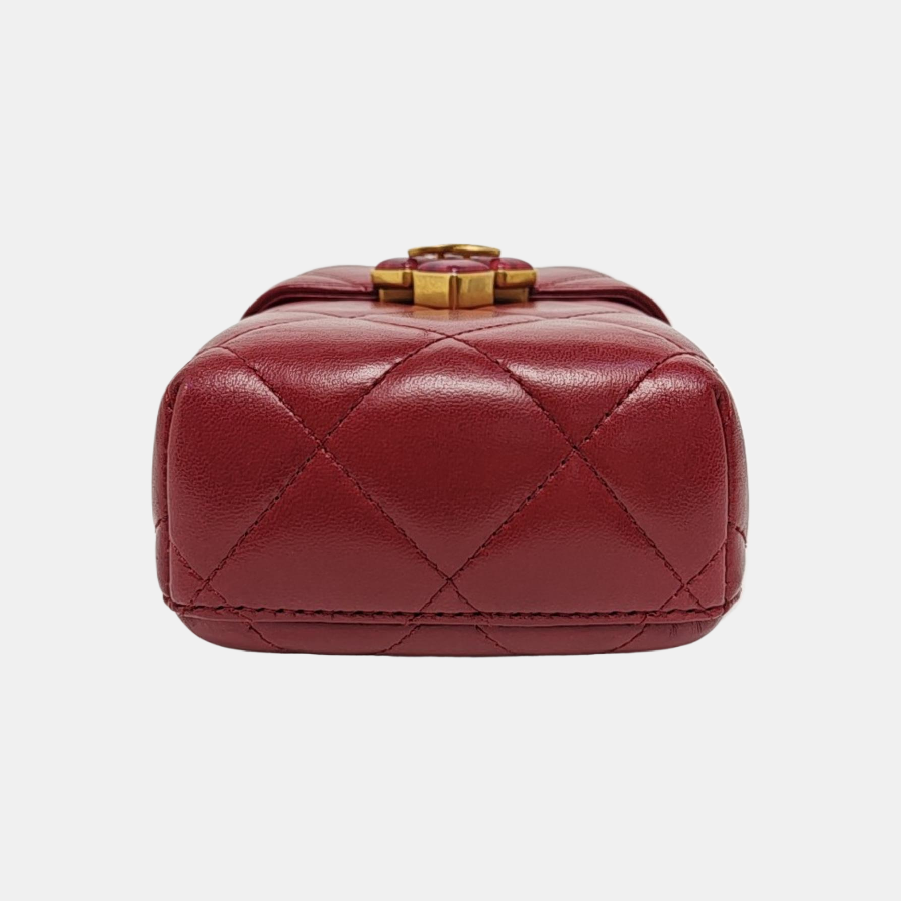 Quilted Lambskin Shoulder Bag Red