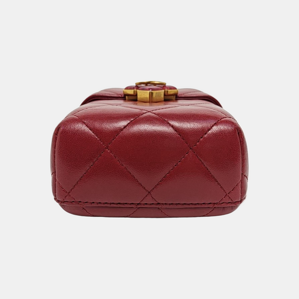 Quilted Lambskin Shoulder Bag Red