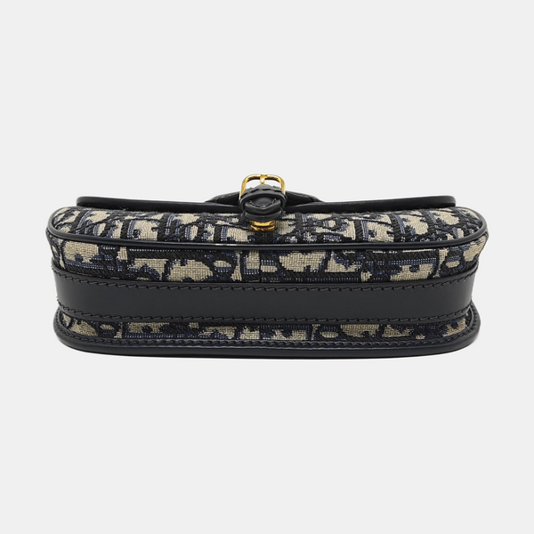 Bobby East-West Medium Oblique Canvas Blue