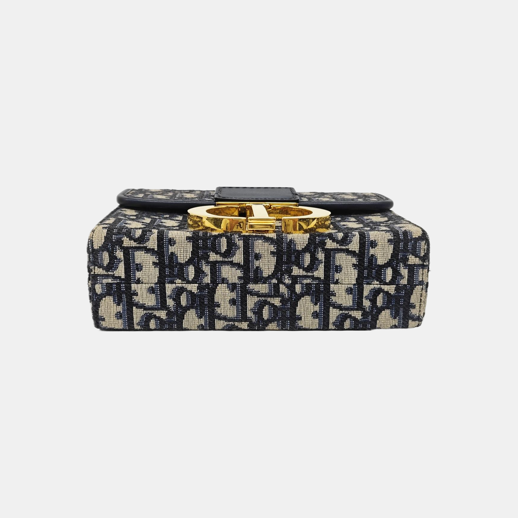 30 Montaigne Mini Oblique Canvas Blue